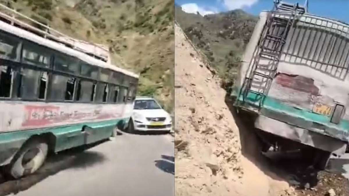 चम्बा में मौत के मुंह से निकले दर्जनों यात्री! एचआरटीसी बस का अचानक फटा टायर, ड्राइवर की जांबाजी ने टाला बड़ा हादसा Bus tyre burst